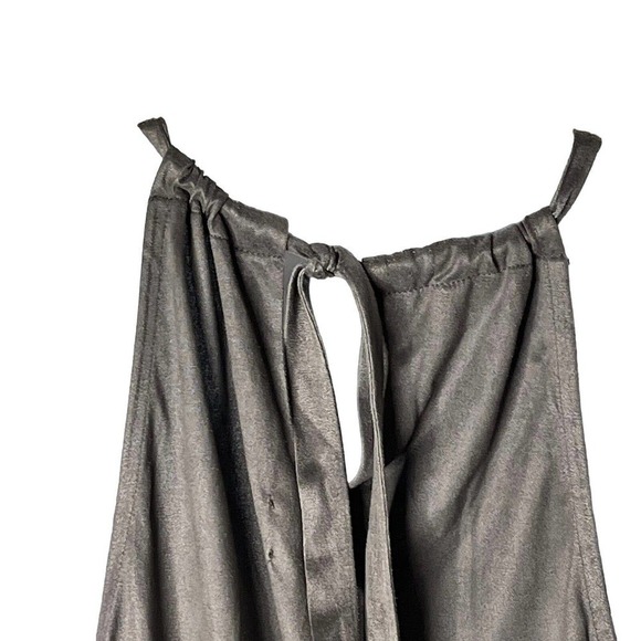 Nightcap by Carisa Rene Taupe Gray Vegan Suede Halter Dress 2 Mini Super Soft - Picture 9 of 11